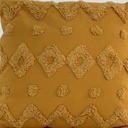 Cojín algodón textura amarillo 45x45cm