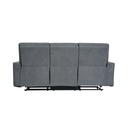 Sofá reclinable 3 cuerpos Alaska gris oscuro
