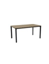 Juego comedor terraza 6 sillas Ely gris oscuro