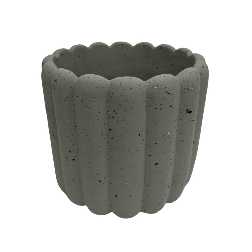 Macetero cerámica 13.5cm Nagoya gris