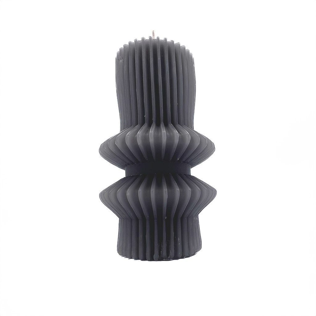 Vela acanalada 11cm negro