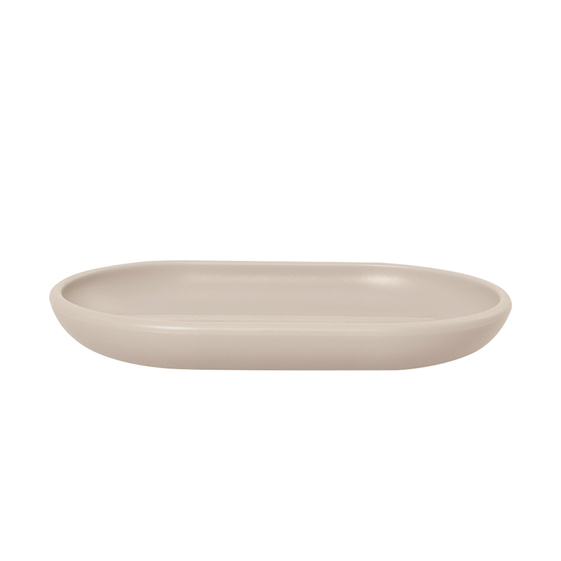 Jabonera plástica beige