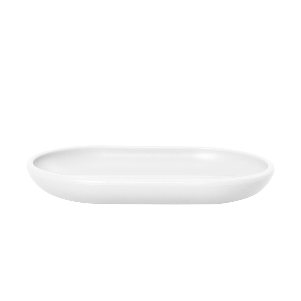 Jabonera plástica blanco