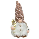Gnomo navidad 28cm con luz dorado