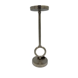 [230029201] Portavelas plateado 29cm