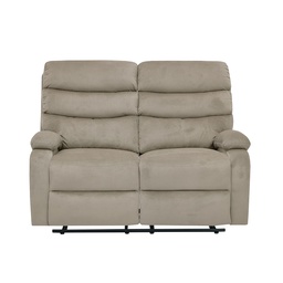 [230041530] Sofá reclinable 2 cuerpos Logan gris claro 